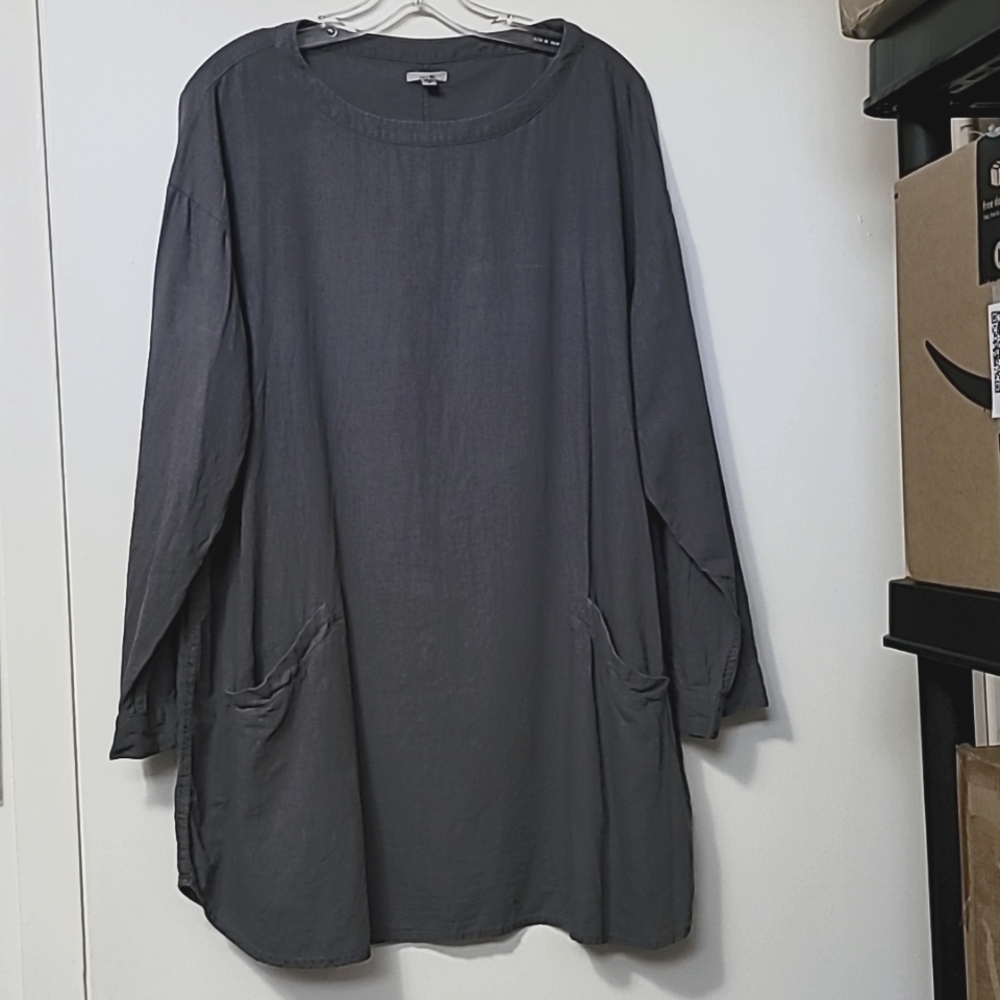 Urban Outfitters Ecote Cocoon Dress Gray Linen Pockets Size: Small Women's
